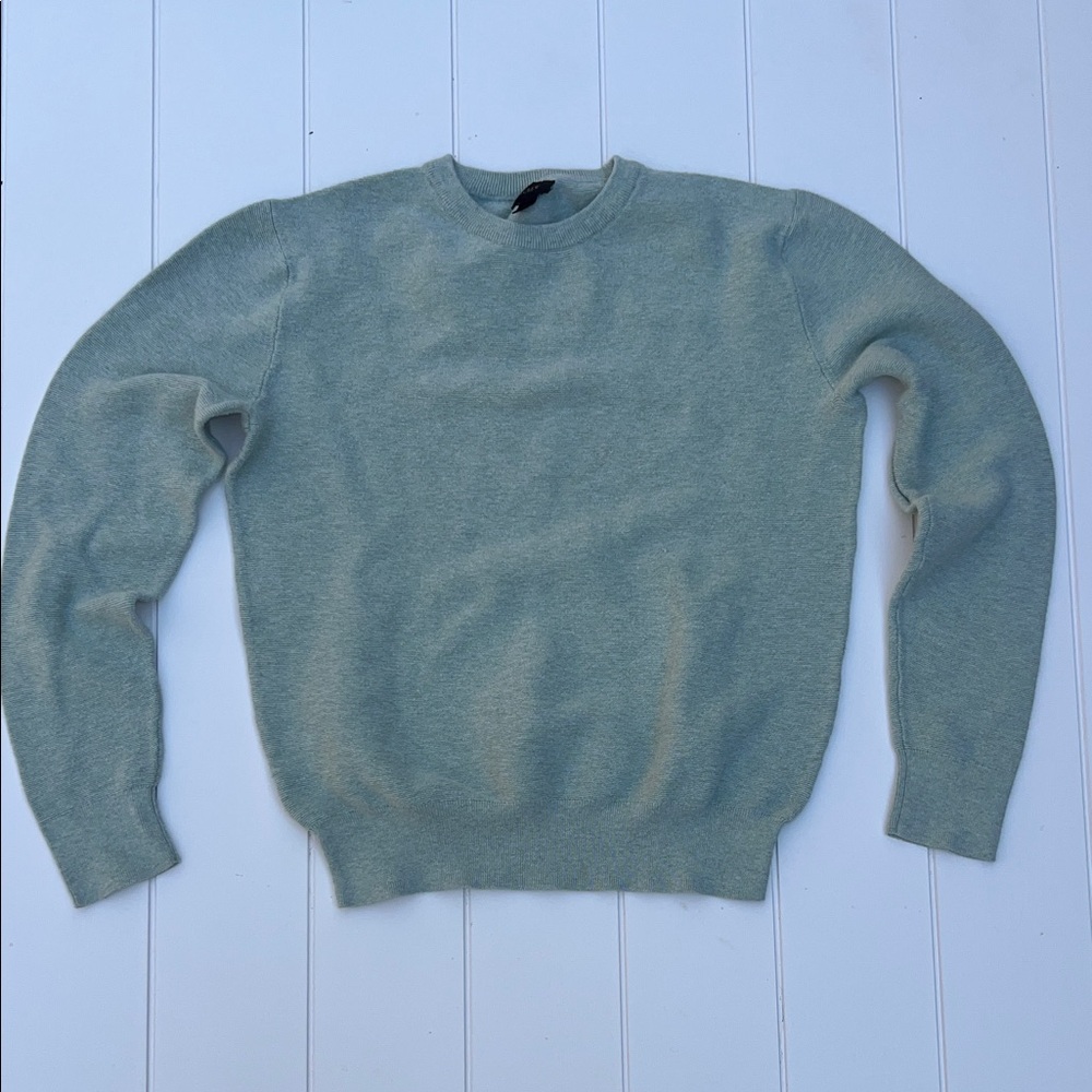 J. Crew Heather green Crewneck Sweater